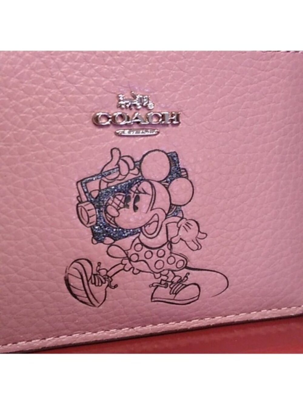 Coach 37536B x Disney Boxed Minnie Mouse Mini Skinny ID Card Case, SV/Ro… - Picture 2 of 5